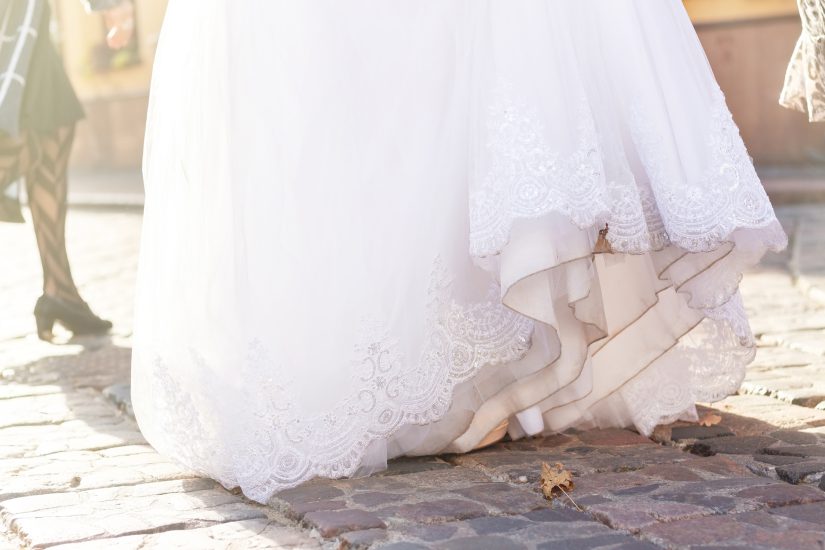 Photo of a Dirty White Wedding Dress